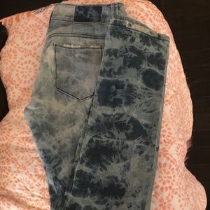 Rewash jeans, tie dye/ acid wash